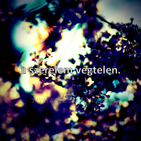 a szerelem végtelen.
 
a szerelem végtelen.