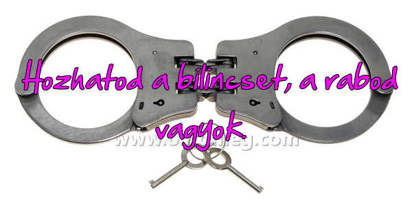 Hozhatod a bilincset Hozhatod a bilincset
Hozhatod a bilincset, a rabod vagyok.