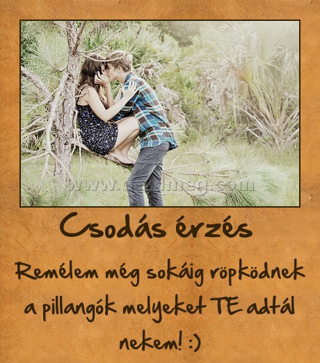 Csodás érzés Csodás érzés
Remélem még sokáig röpködnek a pillangók melyeket TE adtál nekem! :)