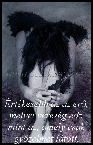 Értékesebb az az erő
 
Értékesebb az az erő, melyet vereség edz, mint az, amely csak győzelmet látott.