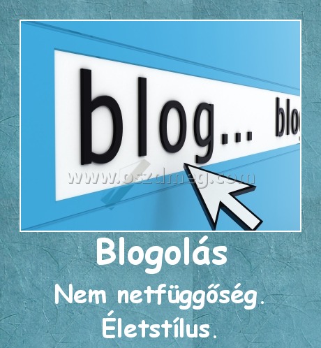 Blogolás
 
Nem netfüggőség. Életstílus.