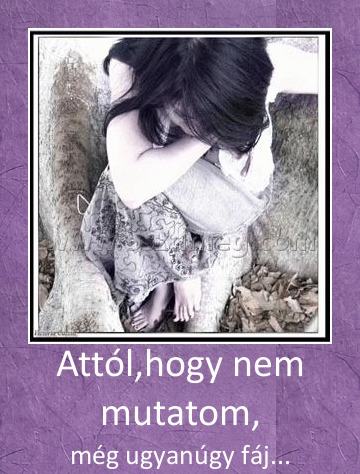 Attól,hogy nem mutatom,
 
még ugyanúgy fáj...