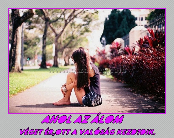 Ahol az álom
 
véget ér,ott a valóság kezdődik.
