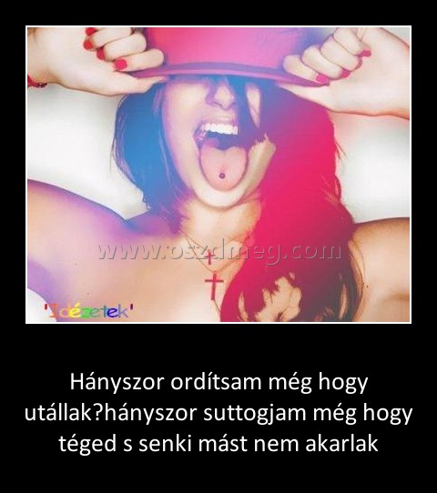 Hányszor ordítsam még hogy utállak
 
