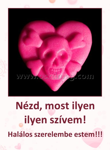 Nézd, most ilyen ilyen szívem!
 
Halálos szerelembe estem!!!