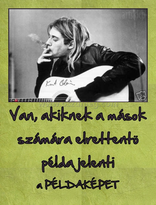Van, akiknek a mások számára elrettentö példa jelenti
 
a PÉLDAKÉPET